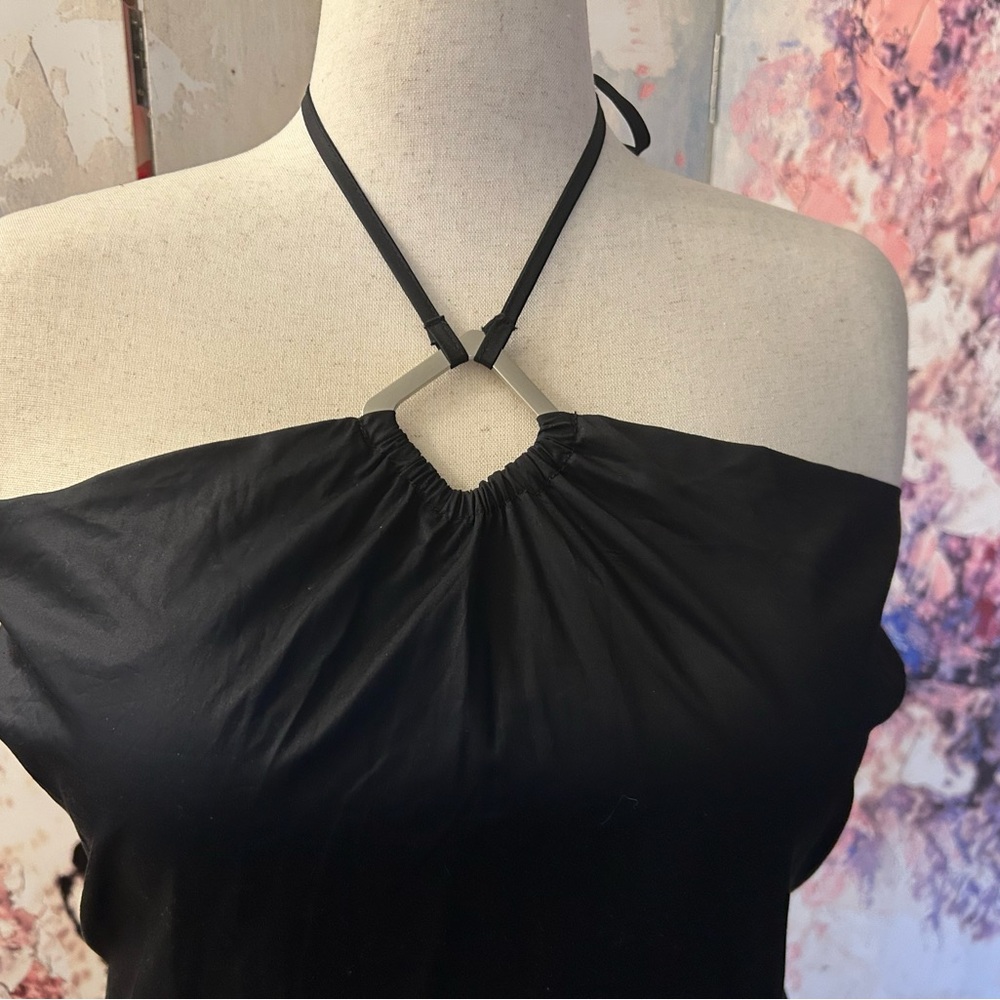 Boston Proper Halter Maxi Dress - Elegant Black Women's Dress Size 18